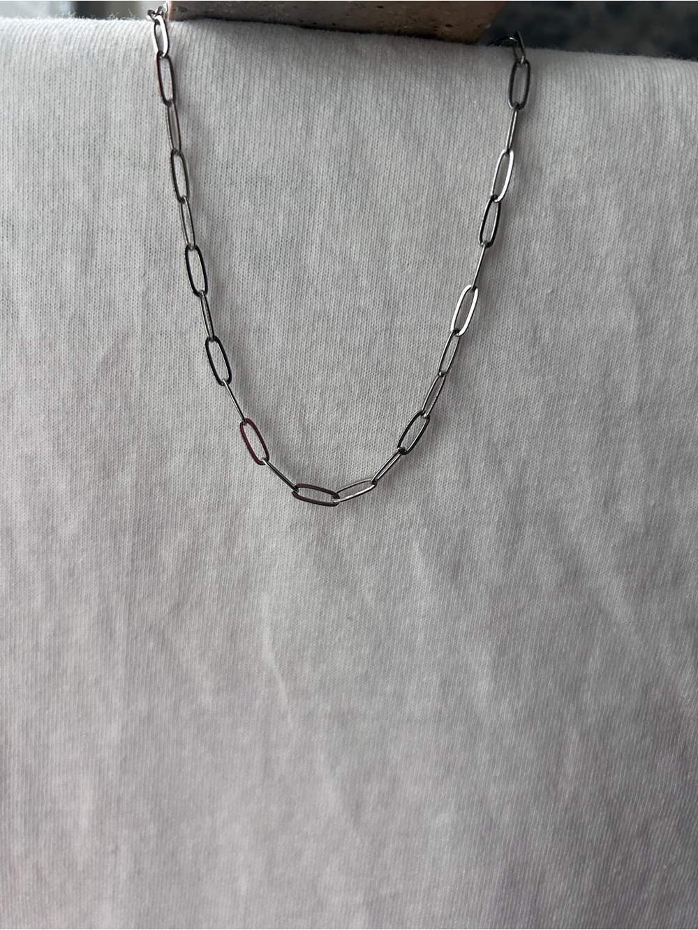 Sterling Silver Paperclip Chain Necklace - Minimal Women's Jewelry